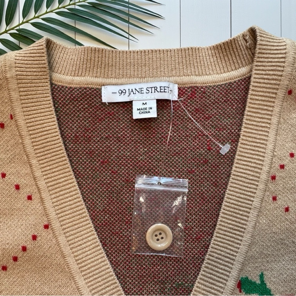 99 Jane Street Cherry Print Cardigan Sweater Medium NWOT - Teacher | Preschool - Picture 10 of 14